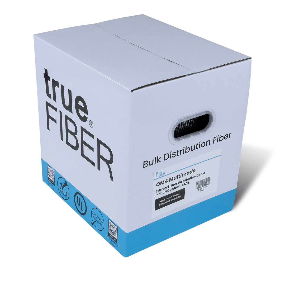 2 Strand Fiber Indoor/Outdoor Distribution Cable | OM4 MM 4.0mm LSZH