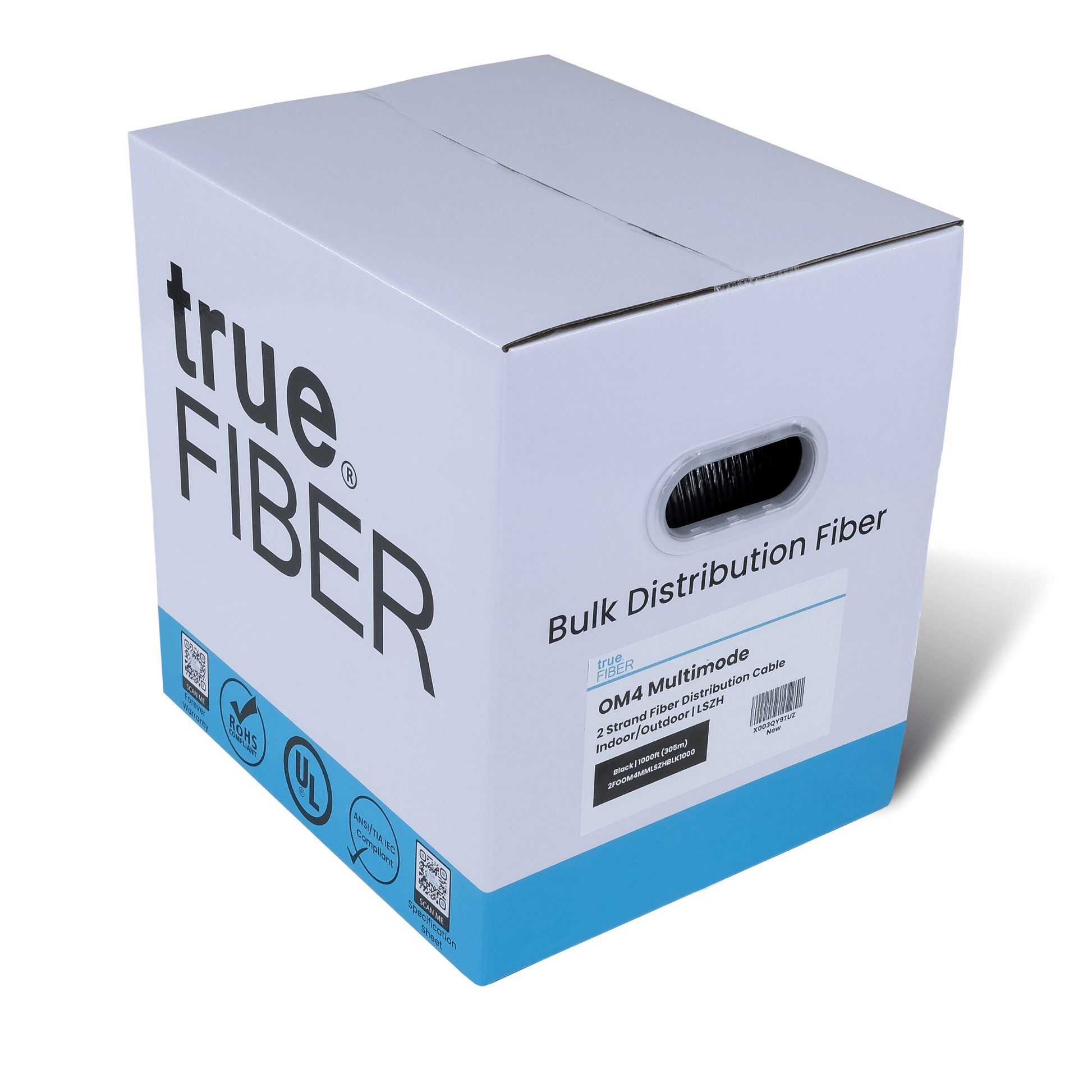 2 Strand Fiber Indoor/Outdoor Distribution Cable | OM4 MM 4.0mm LSZH