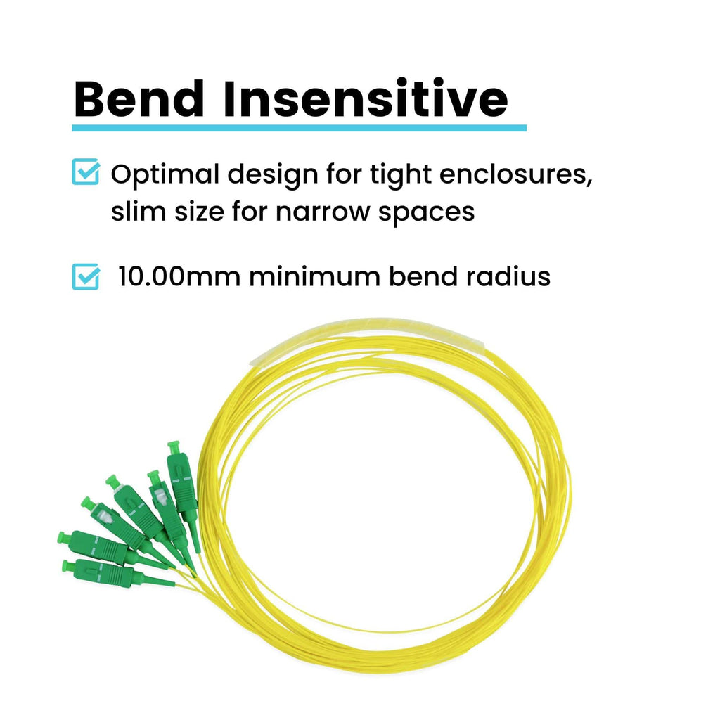 LC APC Simplex Fiber Pigtail OS2 | SM LSZH - 6 PACK