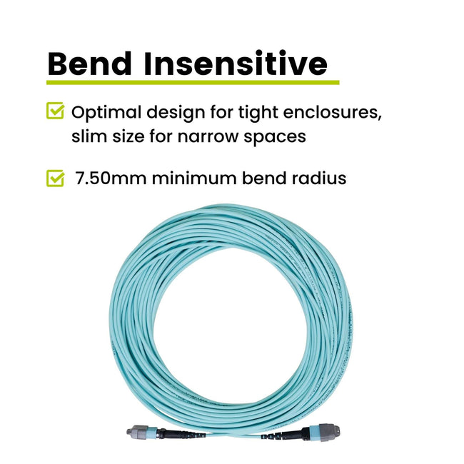 MTP® to MTP® Female OM3 12 Fiber Type B | MM OFNP