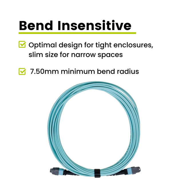 MTP® to MTP® Female OM3 12 Fiber Type B | MM OFNP