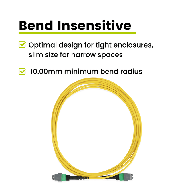 MTP® to MTP® Female OS2 12 Fiber Type A | SM OFNP