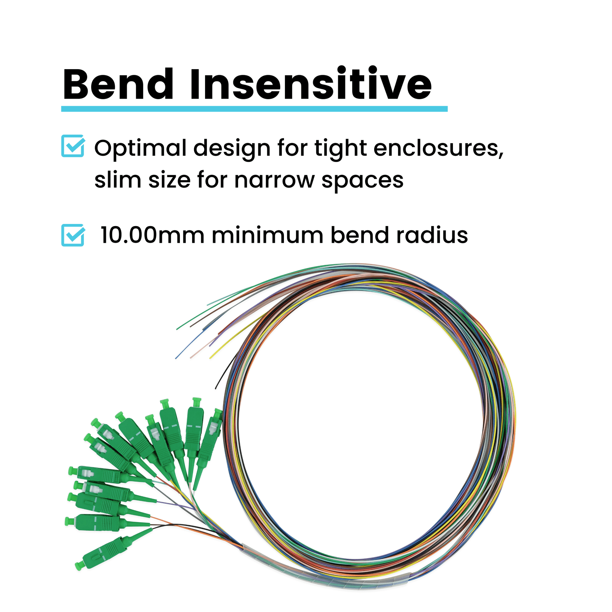 12 Fiber SC APC Pigtail OS2 | SM LSZH