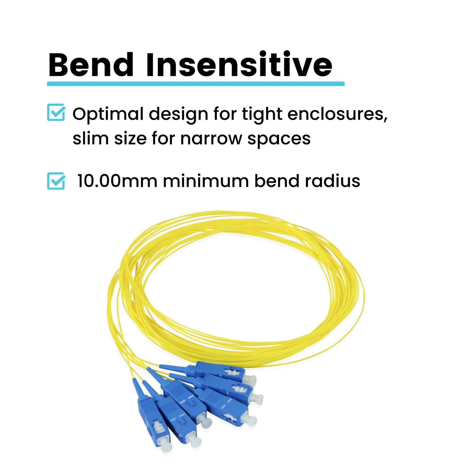 SC UPC Simplex Fiber Pigtail OS2 | SM LSZH - 6 PACK