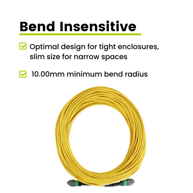 MTP® to MTP® Female OS2 12 Fiber Type A | SM OFNP