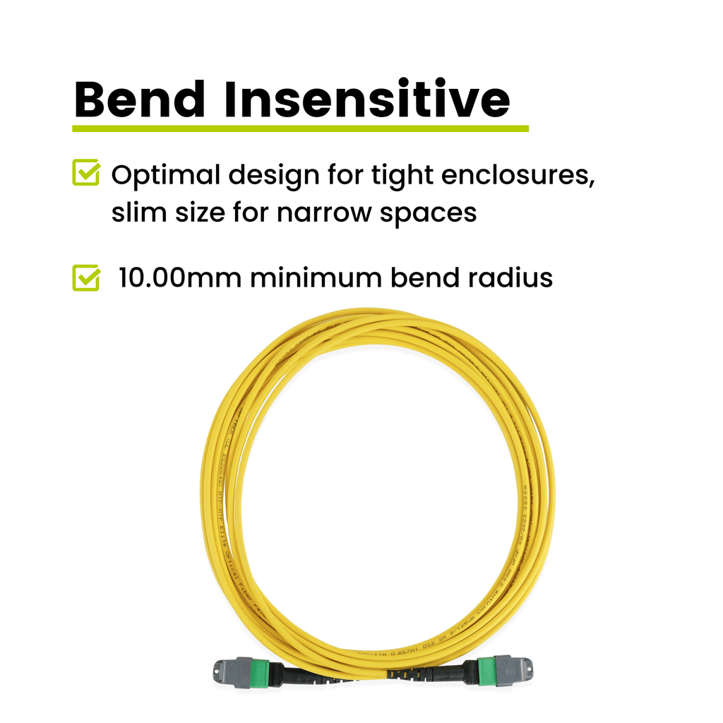 MTP® to MTP® Female OS2 12 Fiber Type A | SM OFNP
