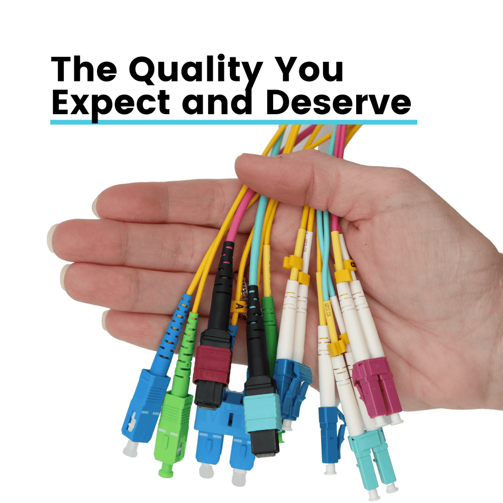 High-Quality MTP® to MTP® Female OM4 12 Fiber Type B MM OFNP | trueCABLE