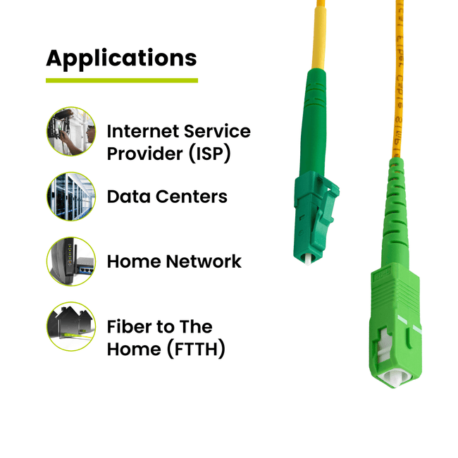 LC to SC APC Simplex OS2 | SM OFNR