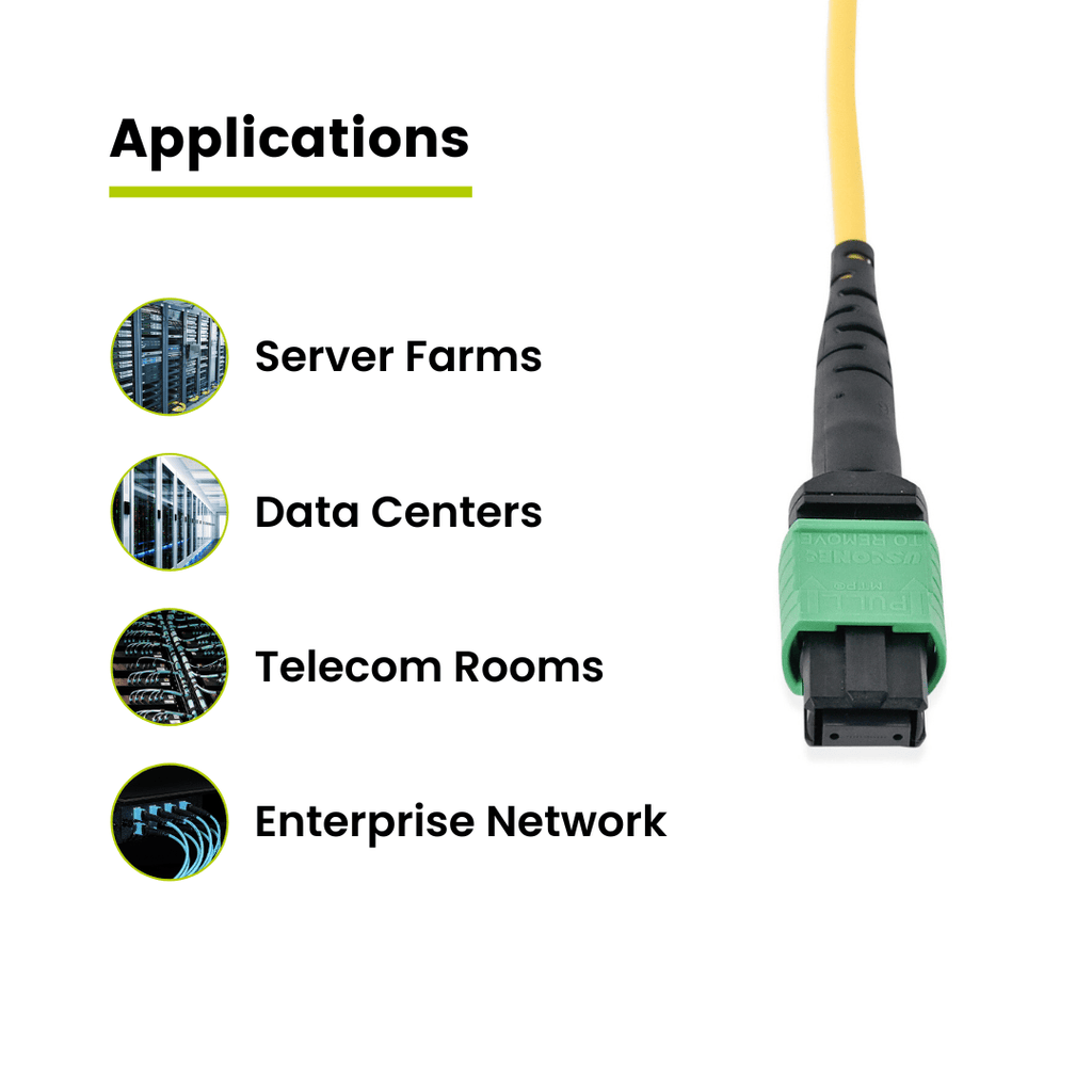 MTP® to MTP® Female OS2 12 Fiber Type B | SM OFNP