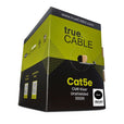 trueCABLE Cat5e Riser Black Ethernet Cable 1000ft Reel Label