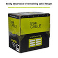 trueCABLE Cat5e Riser Black Ethernet Cable 1000ft Length Remaining Label