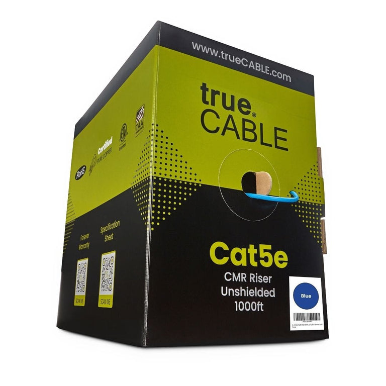 Unshielded Cat5e Riser Ethernet Cable | trueCABLE