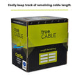 trueCABLE Cat5e Riser Ethernet Cable 1000ft Reel Label for Length Remaining Blue 