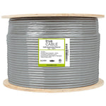 Cat6A Plenum Ethernet Cable Gray 1000ft trueCABLE Reel Label