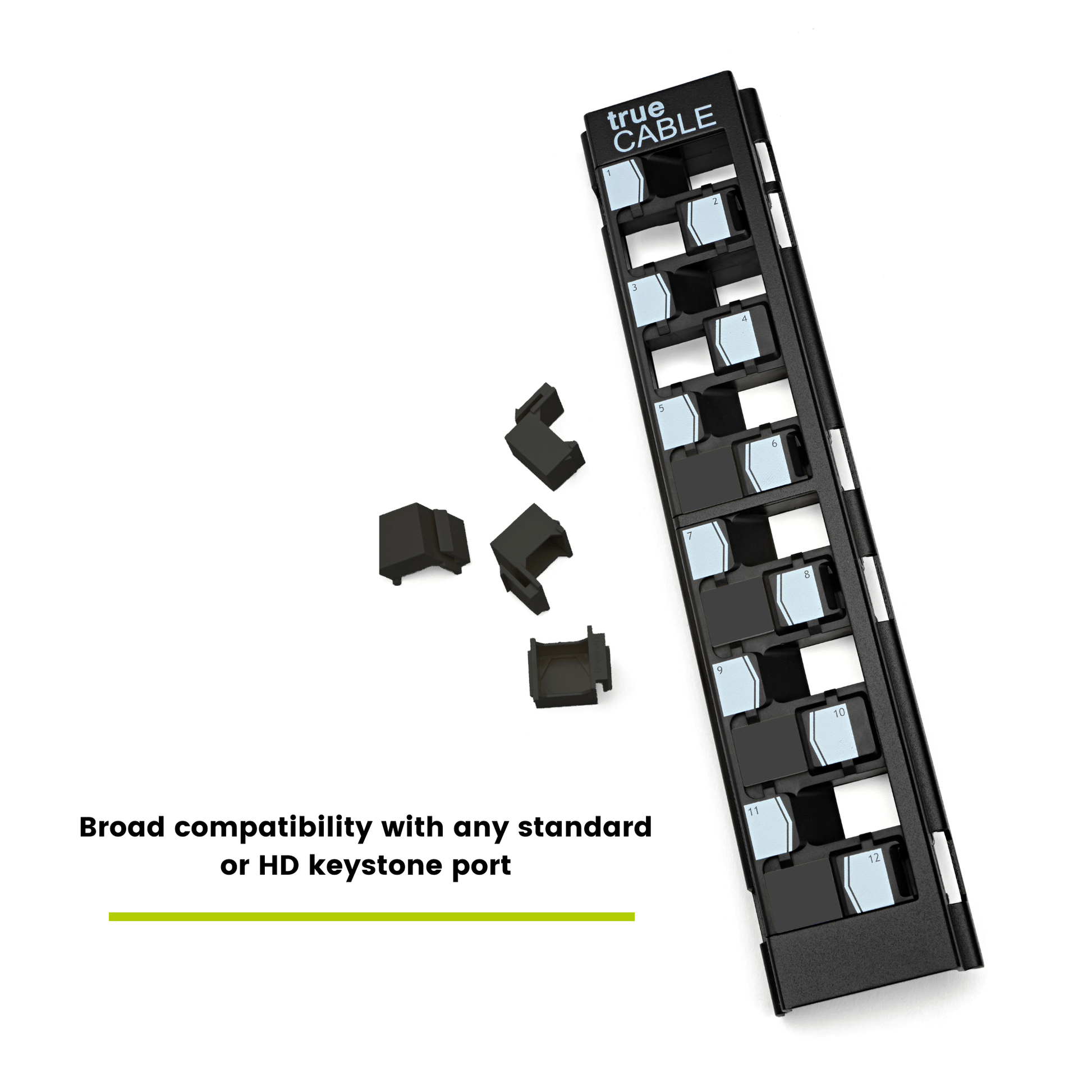 Blank Keystone Insert, Black, In Keystone Port