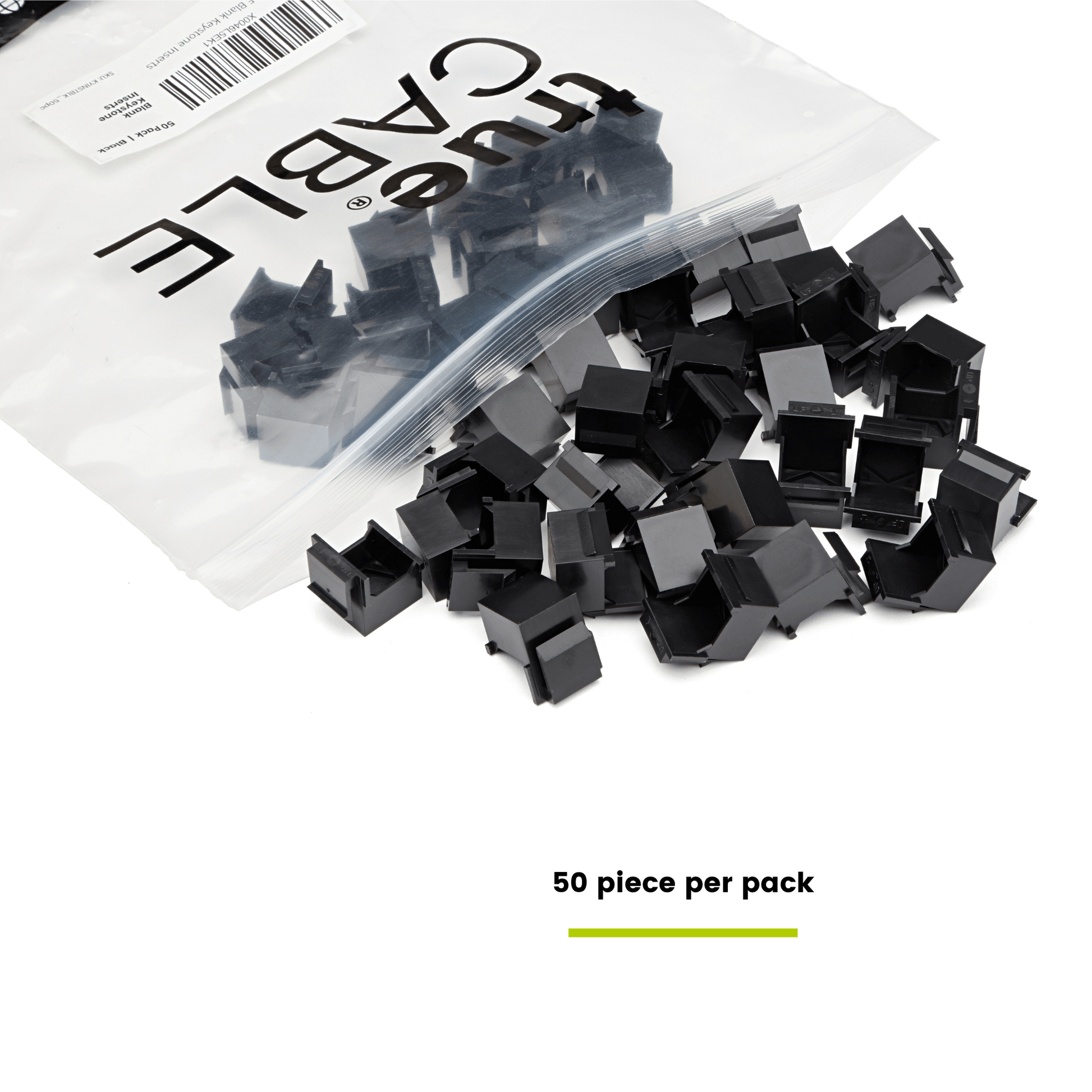 Blank Keystone Insert, Black, 50 pieces Per Pack