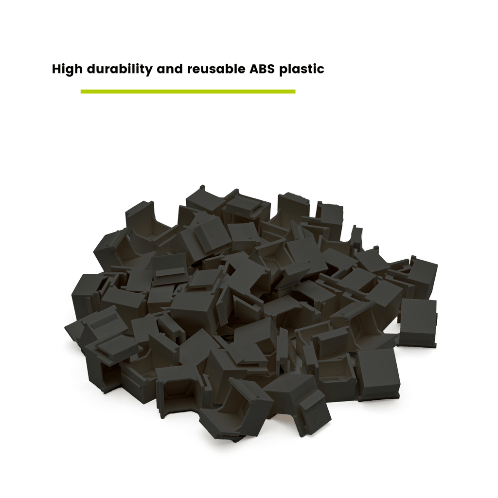 Black Blank Keystone Inserts in a Pile, High Durability