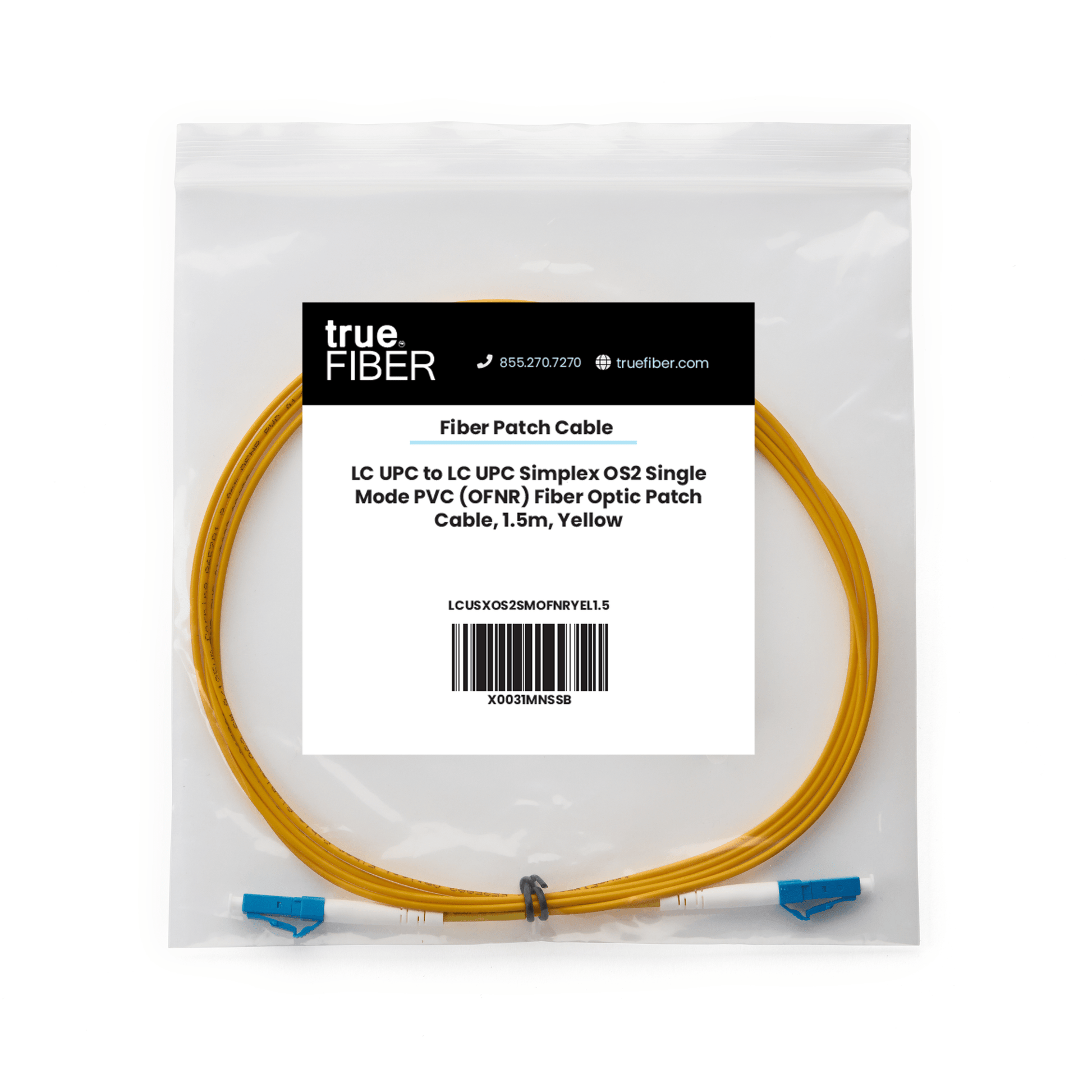 LC to LC UPC Simplex OS2 | SM OFNR