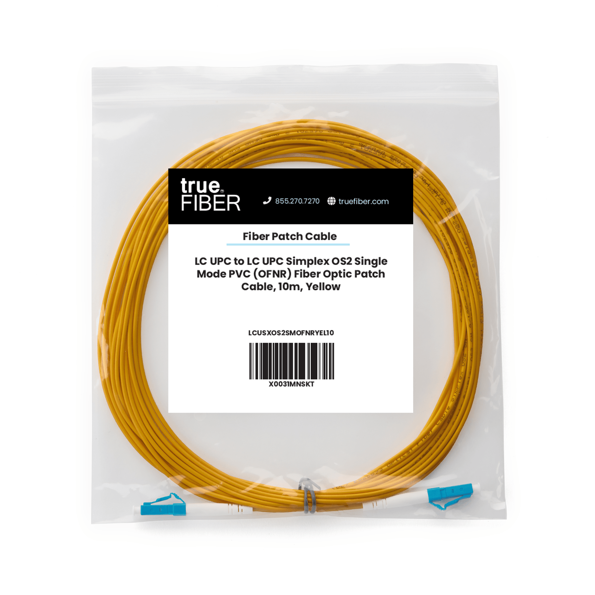 LC to LC UPC Simplex OS2 | SM OFNR