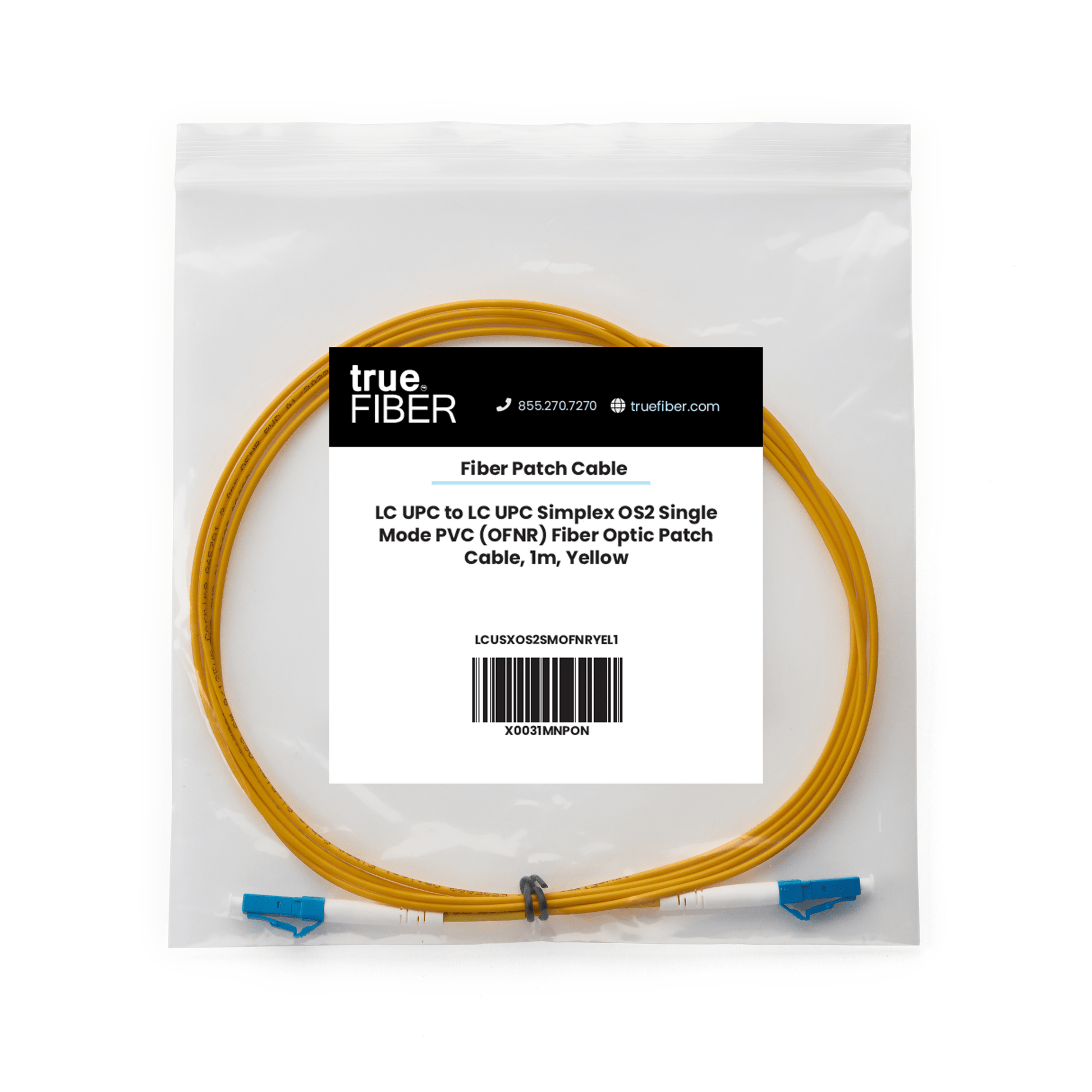 LC to LC UPC Simplex OS2 | SM OFNR