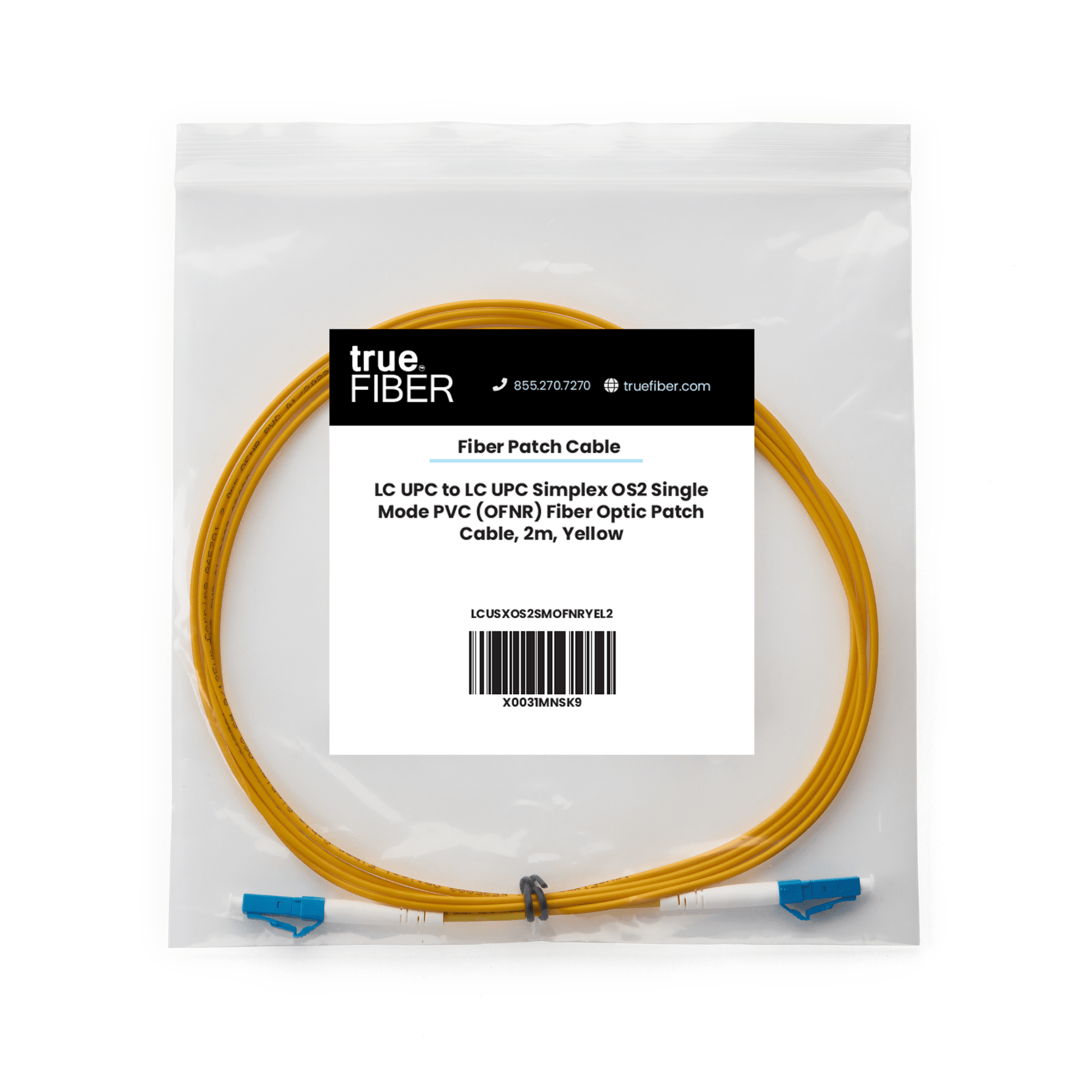 LC to LC UPC Simplex OS2 | SM OFNR