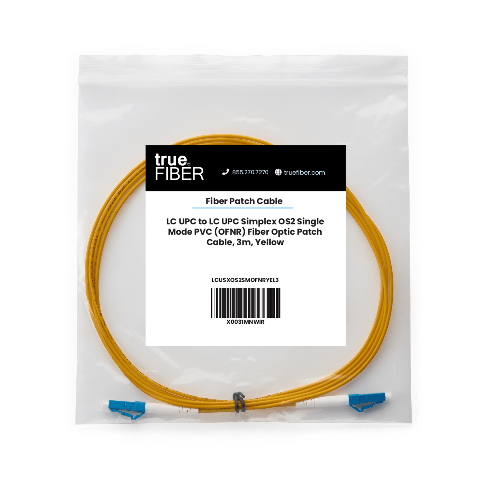 LC to LC UPC Simplex OS2 | SM OFNR