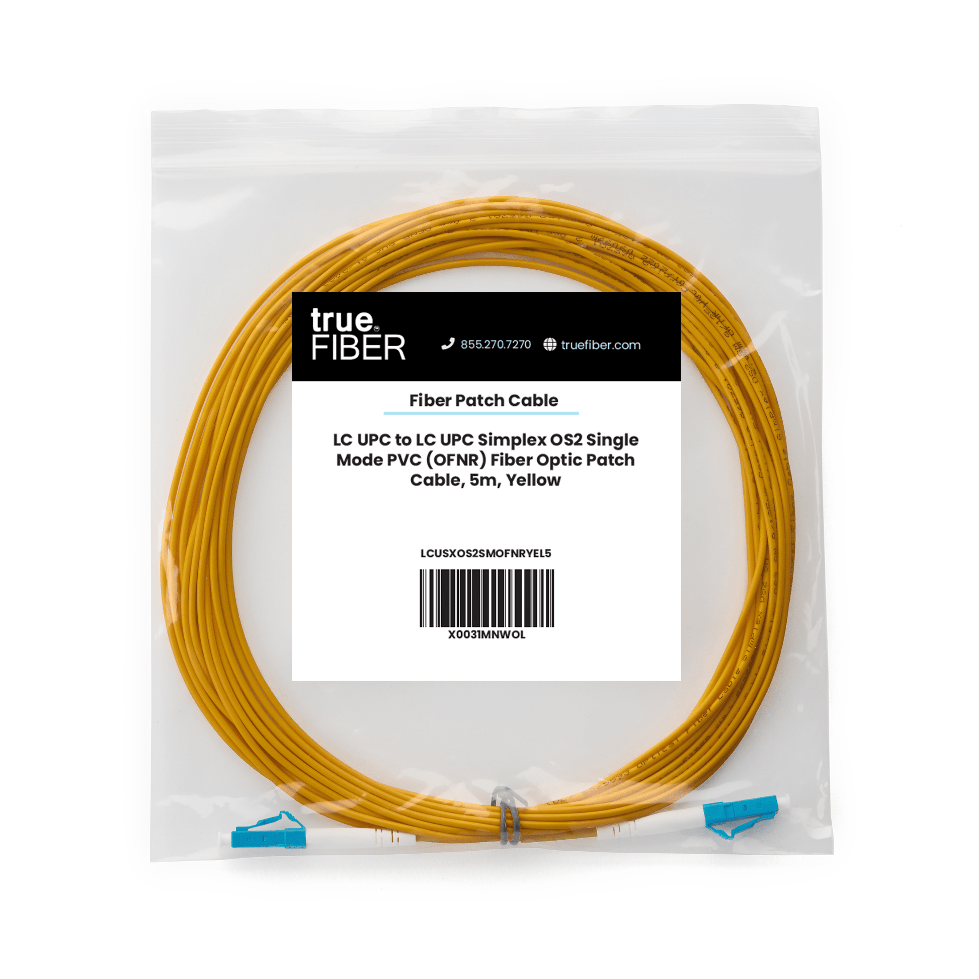 LC to LC UPC Simplex OS2 | SM OFNR