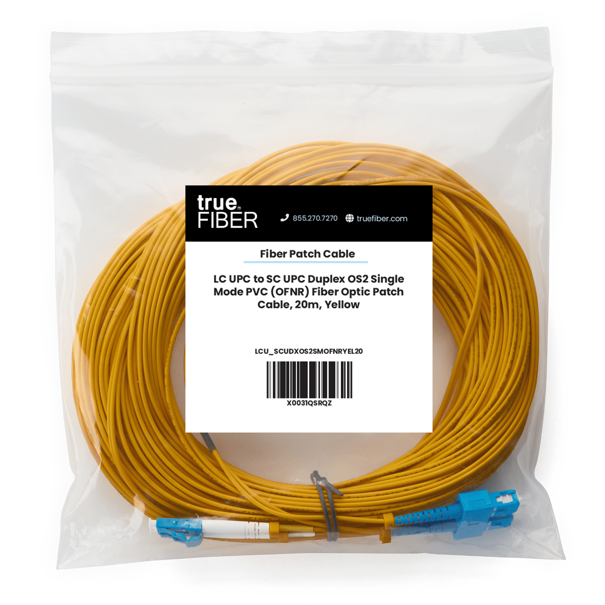 LC to SC UPC Duplex OS2 | SM OFNR