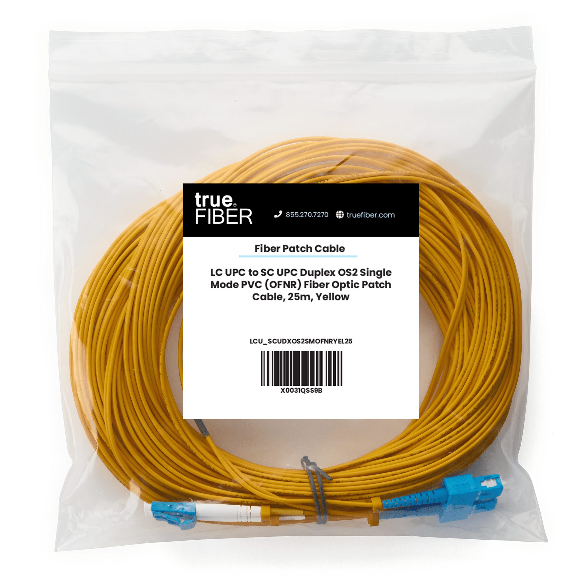 LC to SC UPC Duplex OS2 | SM OFNR