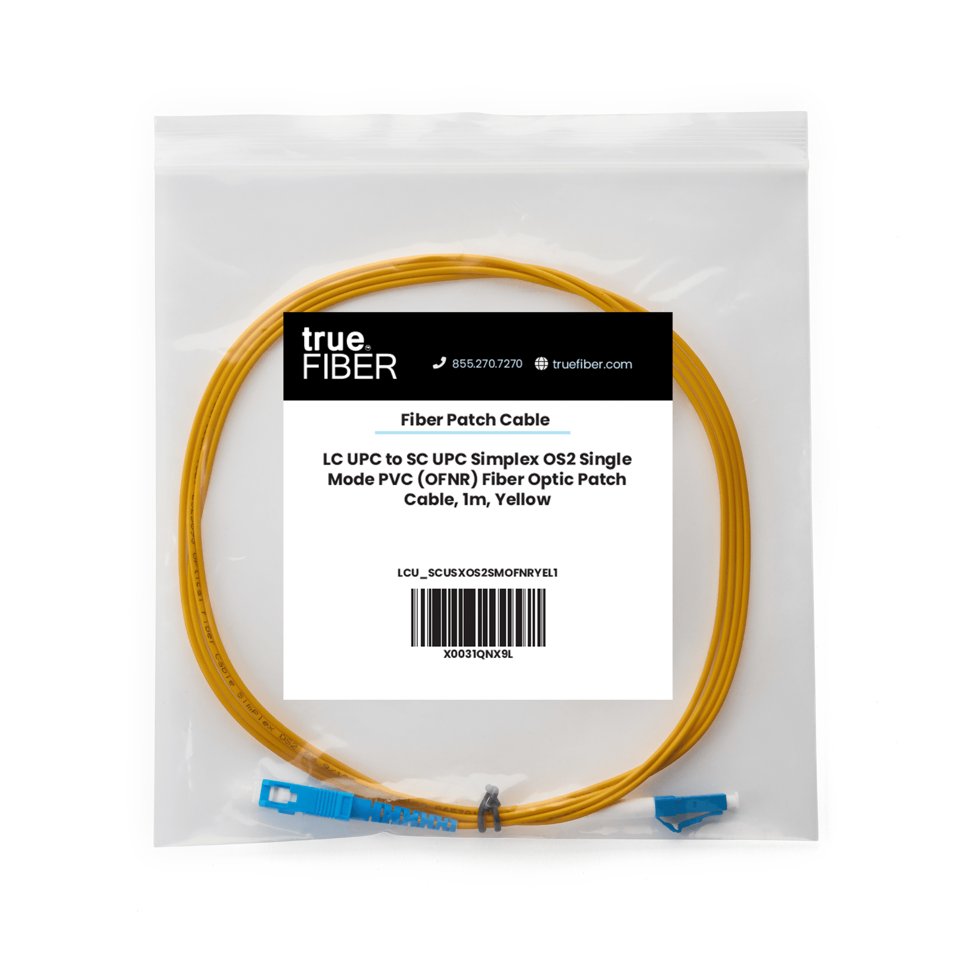 LC to SC UPC Simplex OS2 | SM OFNR