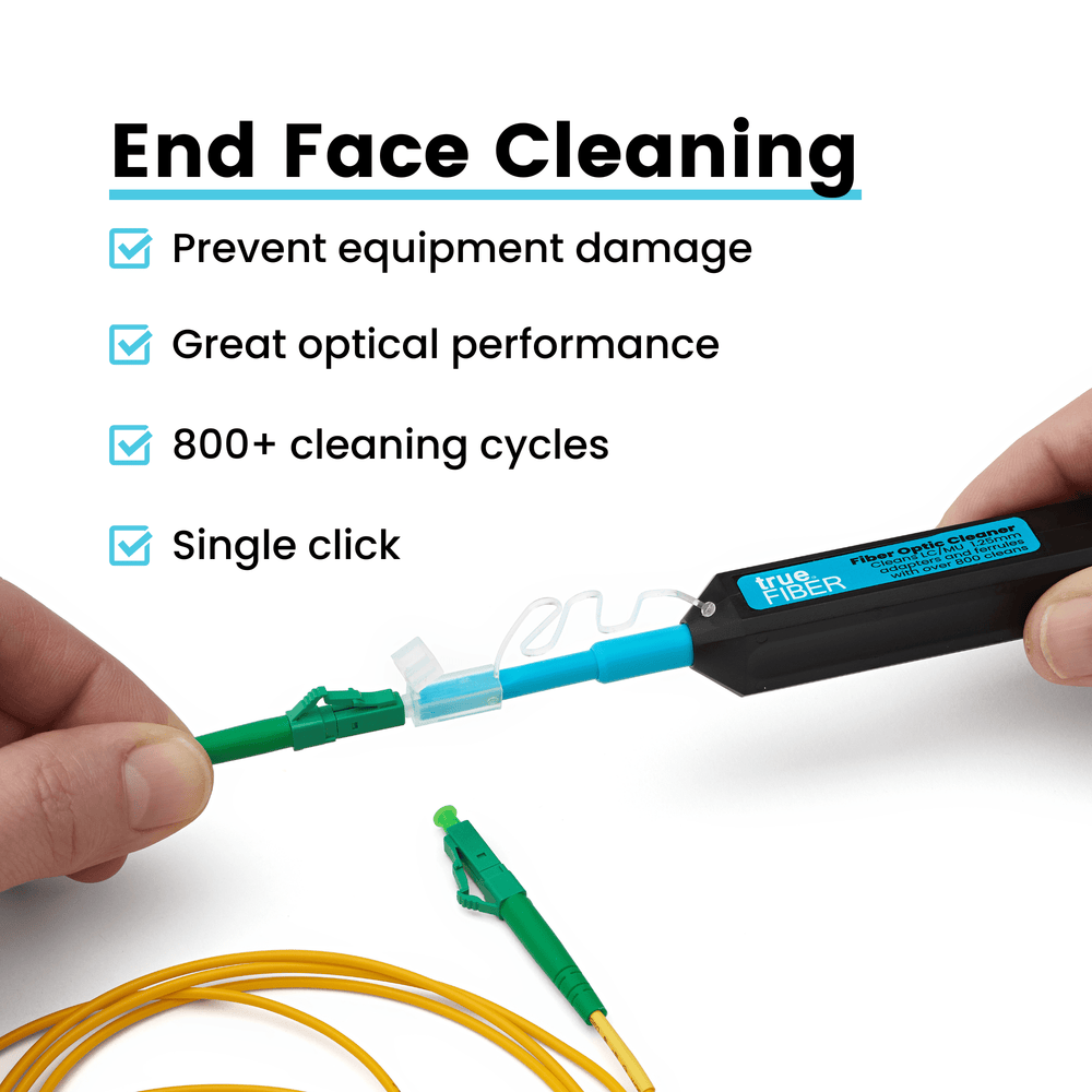 Lc One Click trueCLEAN High-Quality LC/MU Click Cleaner 1.25mm | trueFIBER
