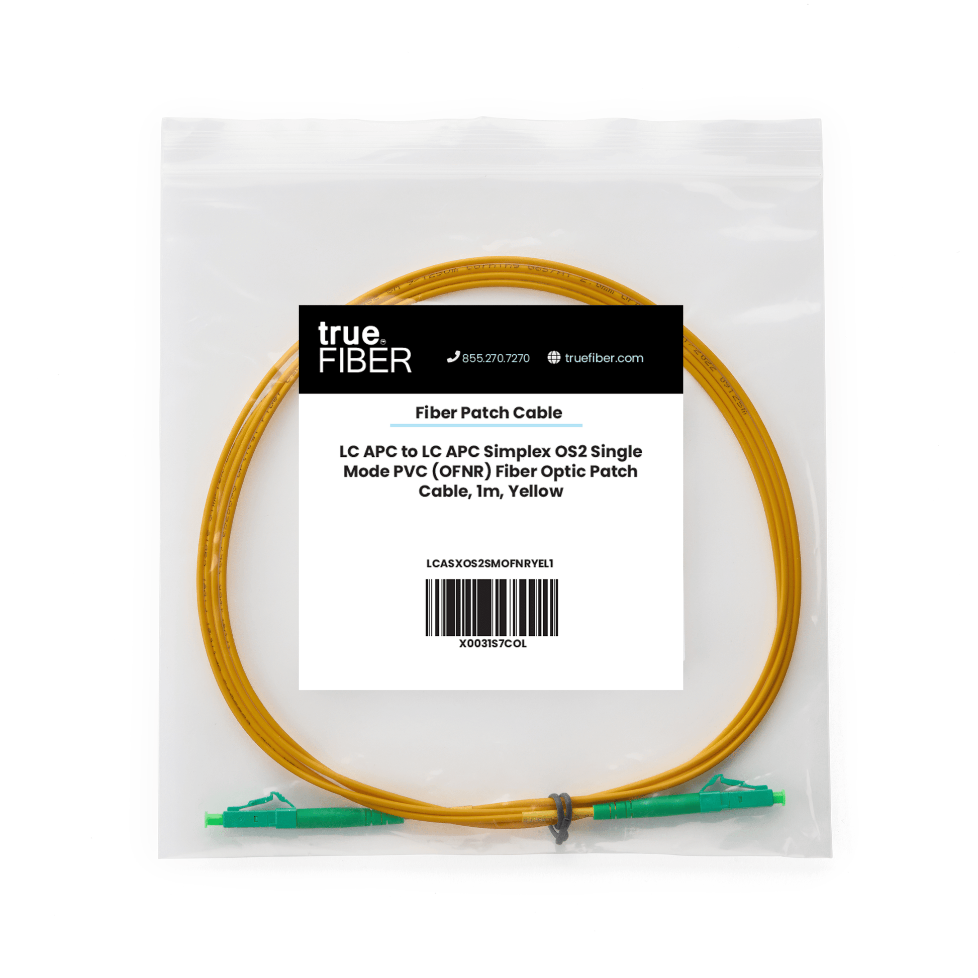 LC to LC APC Simplex OS2 | SM OFNR