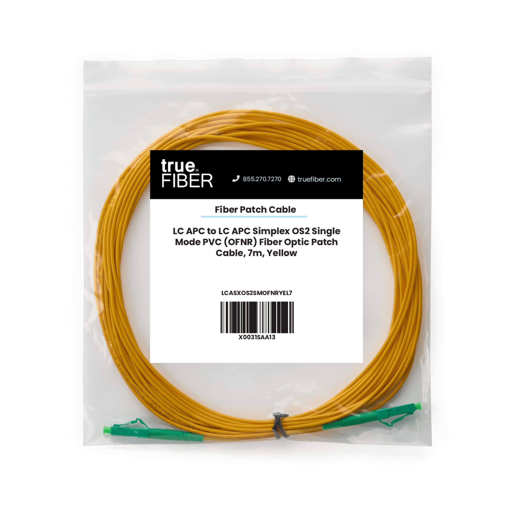 LC to LC APC Simplex OS2 | SM OFNR