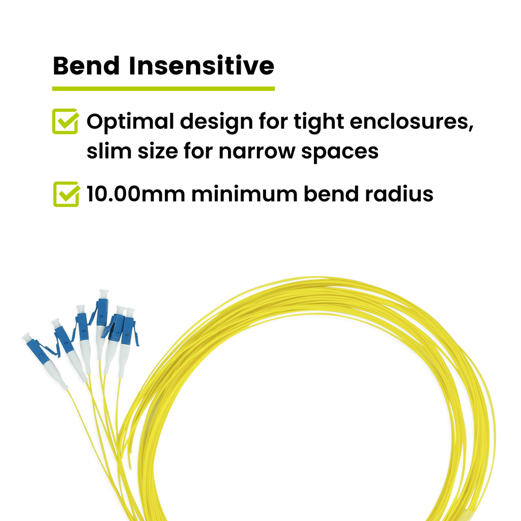 LC UPC Simplex Fiber Pigtail OS2 | SM LSZH - 6 PACK