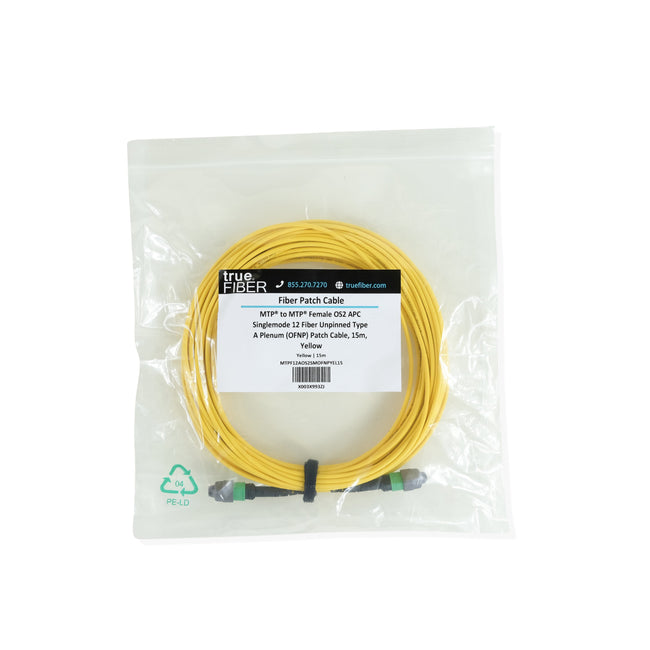 MTP® to MTP® Female OS2 12 Fiber Type A | SM OFNP