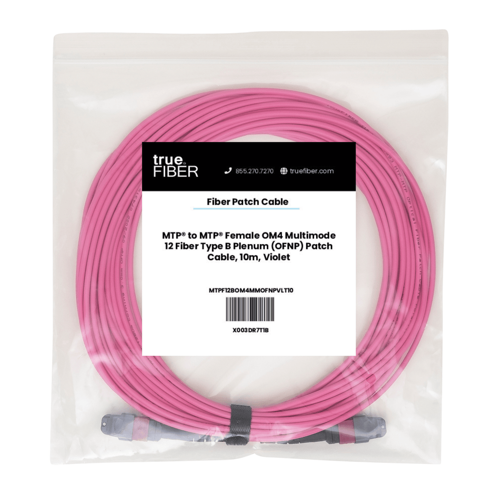 MTP® to MTP® Female OM4 12 Fiber Type B | MM OFNP