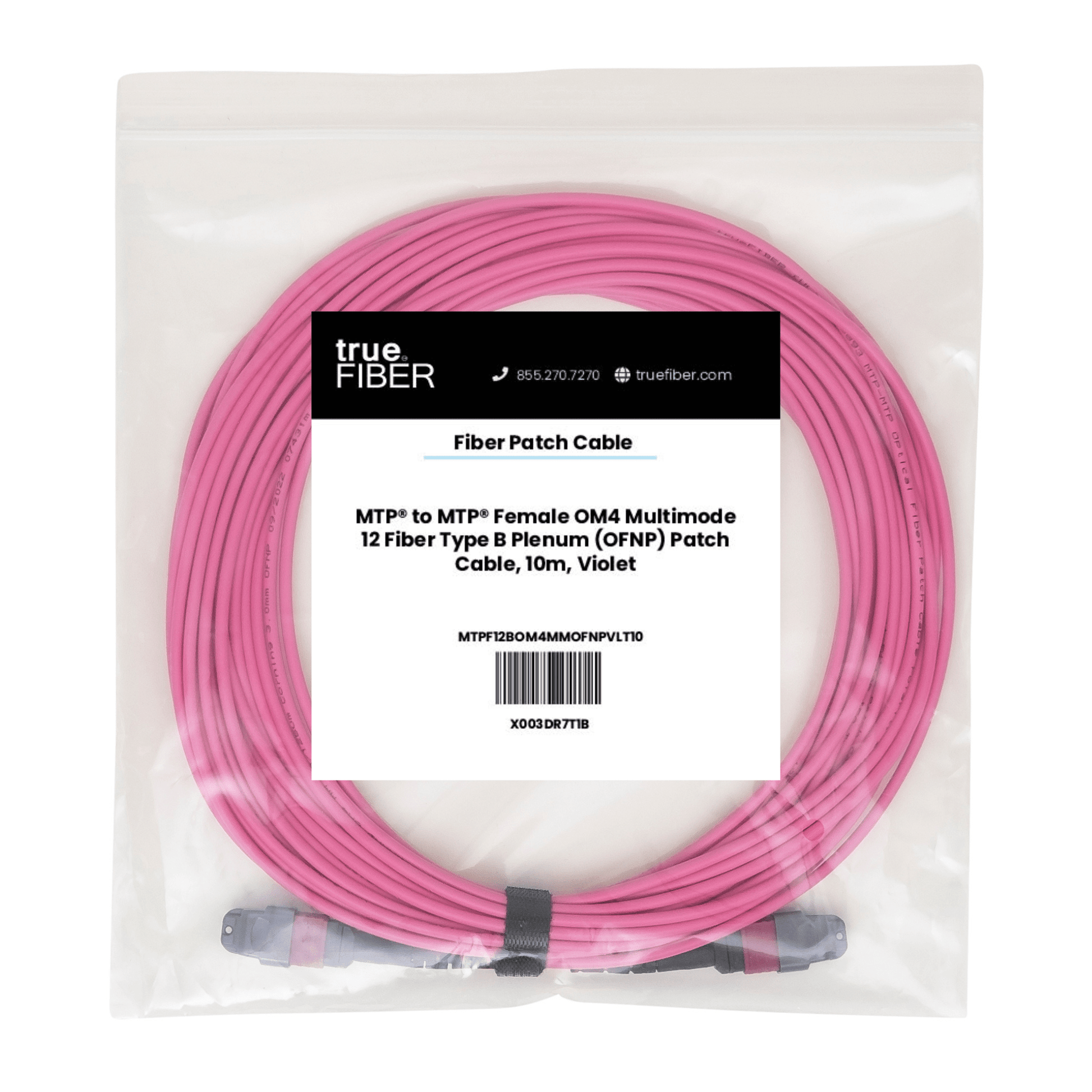 MTP® to MTP® Female OM4 12 Fiber Type B | MM OFNP