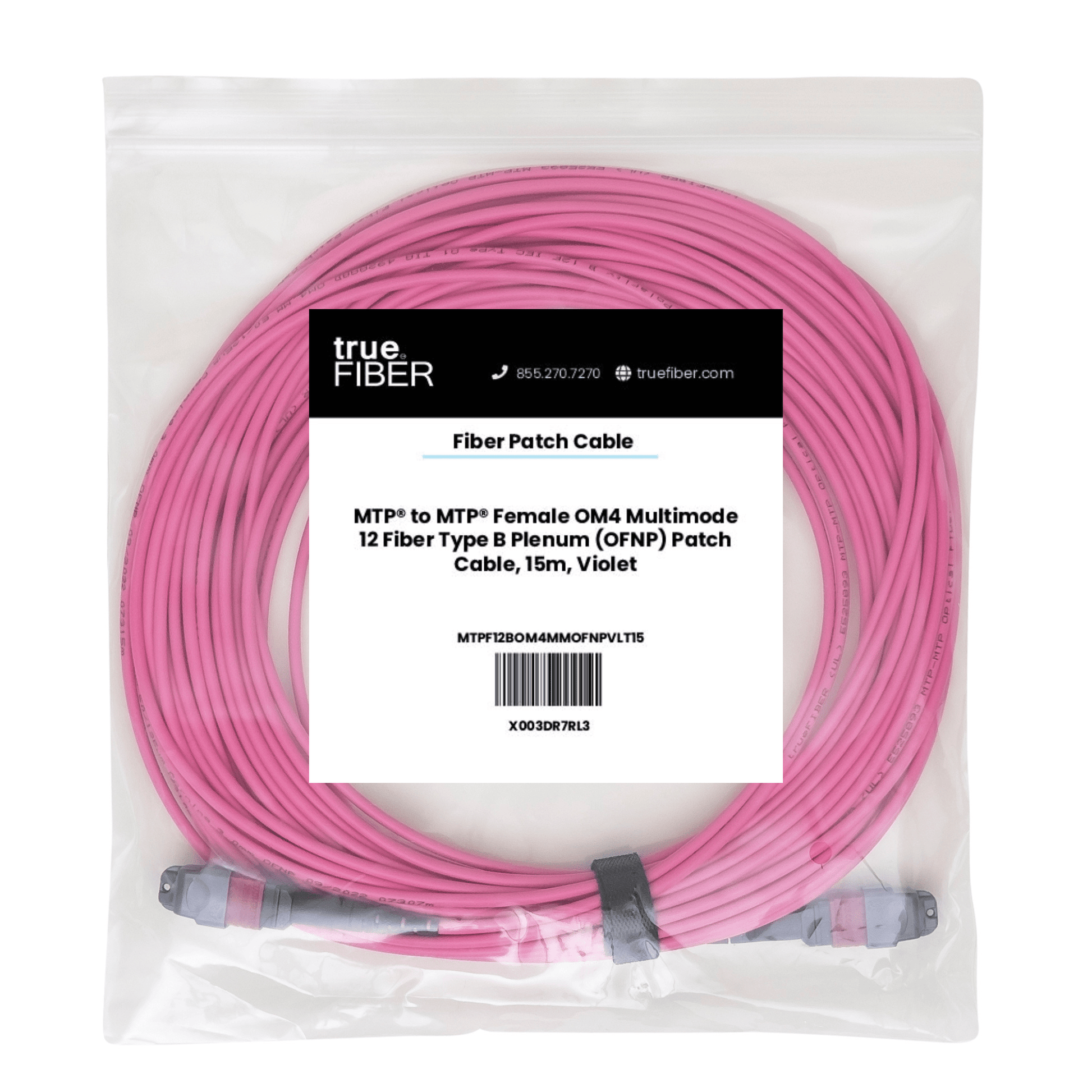 MTP® to MTP® Female OM4 12 Fiber Type B | MM OFNP