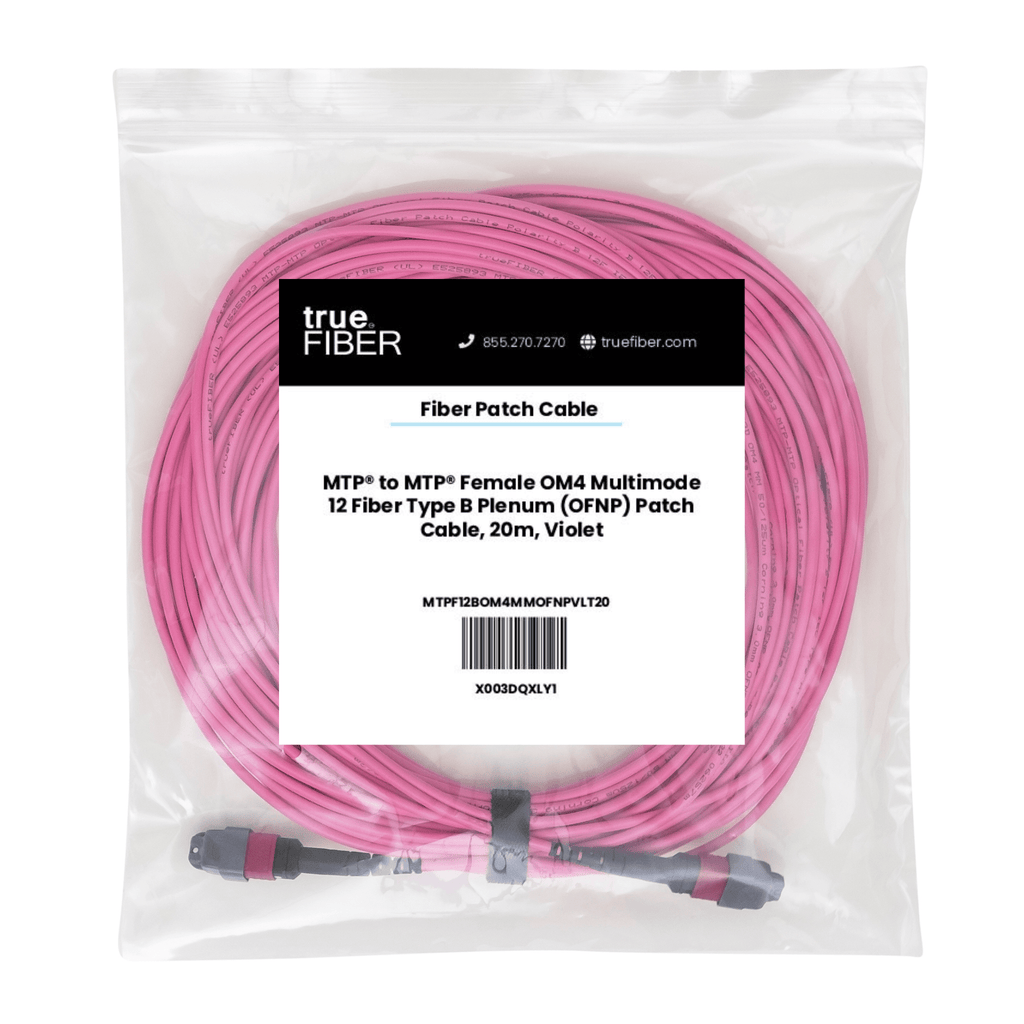 MTP® to MTP® Female OM4 12 Fiber Type B | MM OFNP