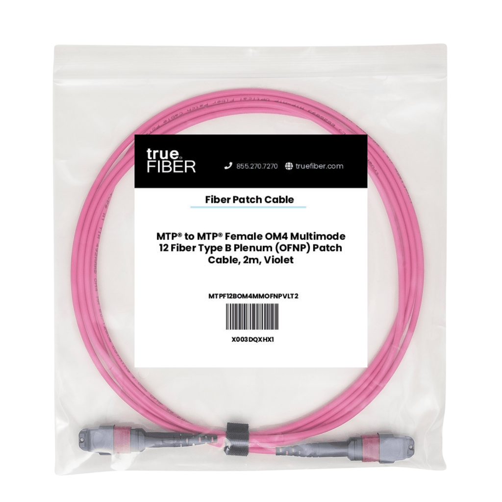 MTP® to MTP® Female OM4 12 Fiber Type B | MM OFNP