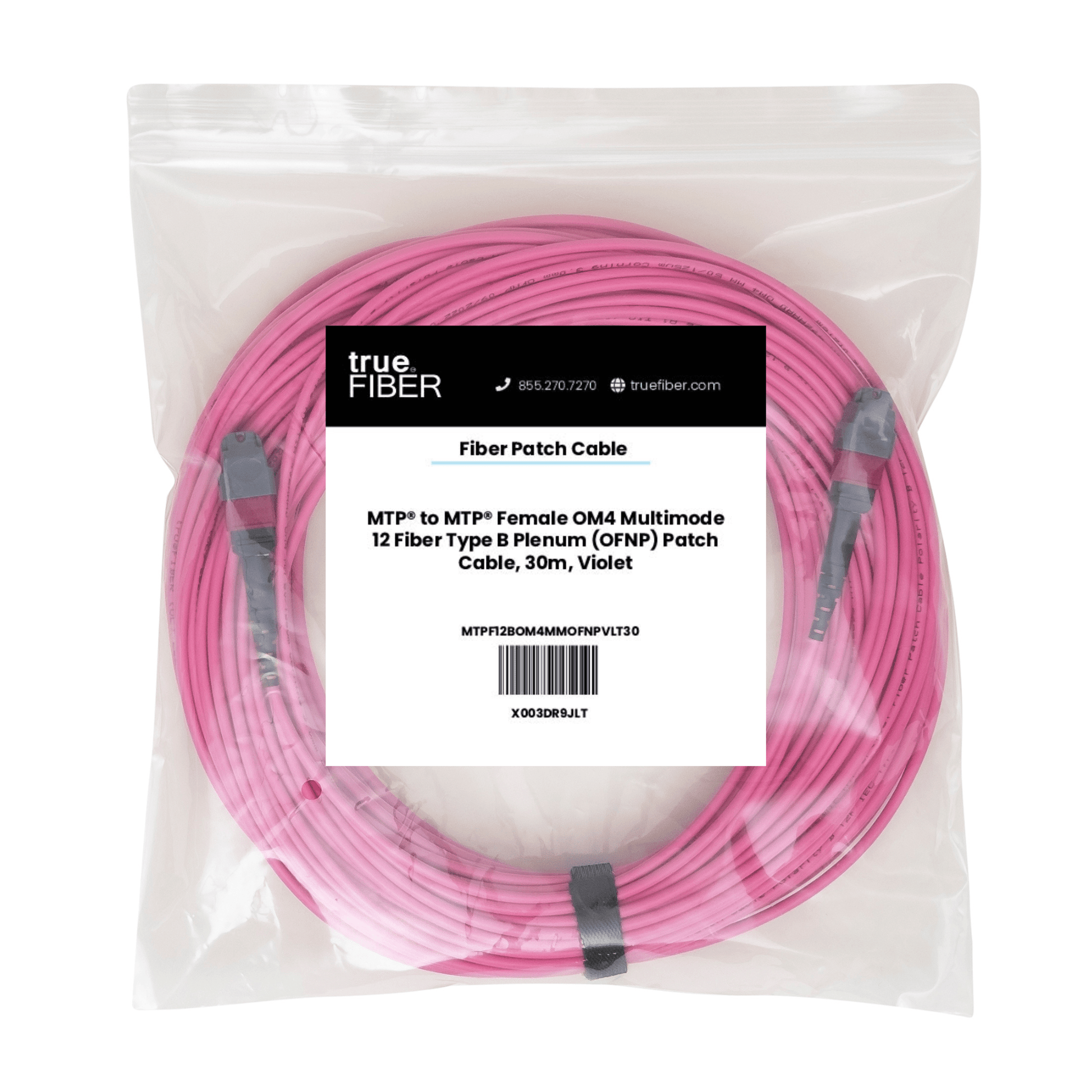MTP® to MTP® Female OM4 12 Fiber Type B | MM OFNP