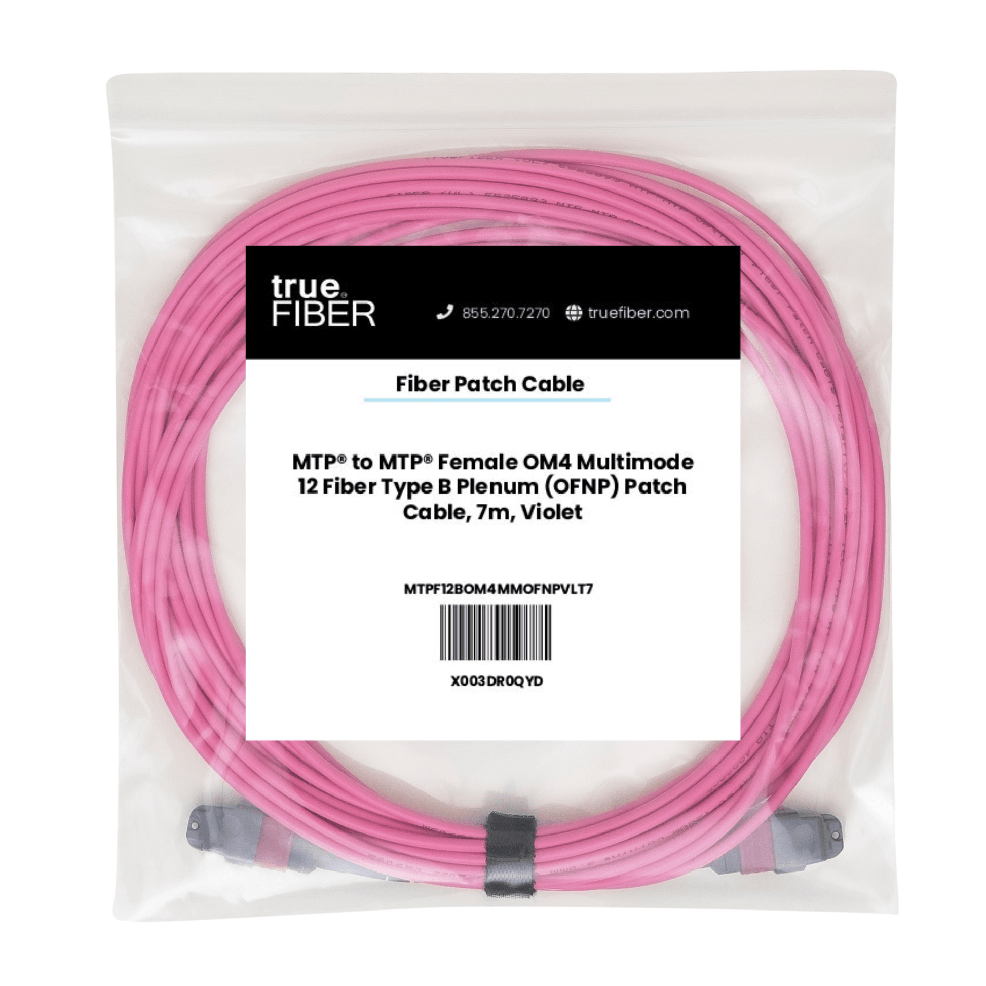 MTP® to MTP® Female OM4 12 Fiber Type B | MM OFNP