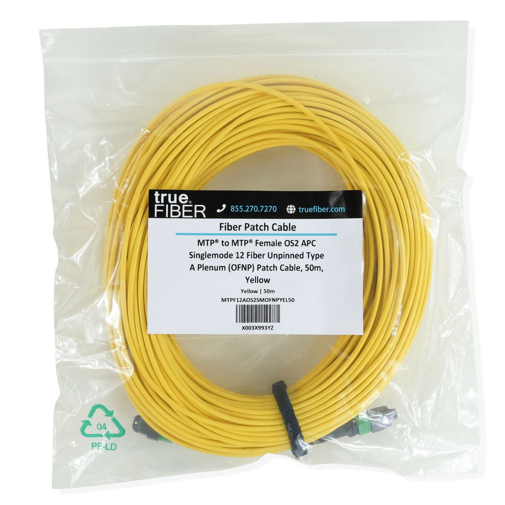 MTP® to MTP® Female OS2 12 Fiber Type A | SM OFNP