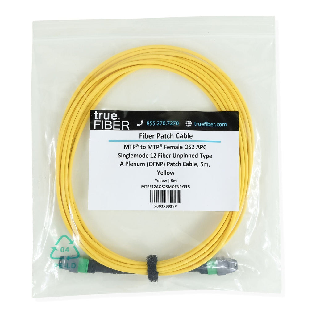 MTP® to MTP® Female OS2 12 Fiber Type A | SM OFNP