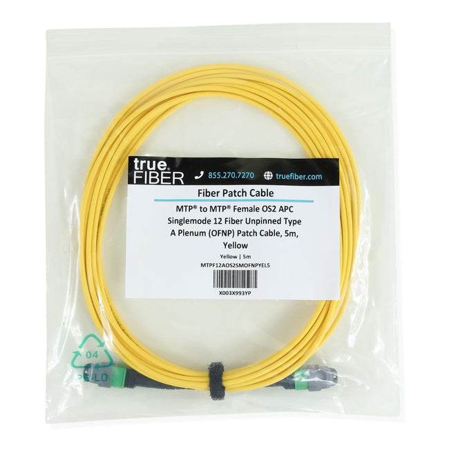 MTP® to MTP® Female OS2 12 Fiber Type A | SM OFNP