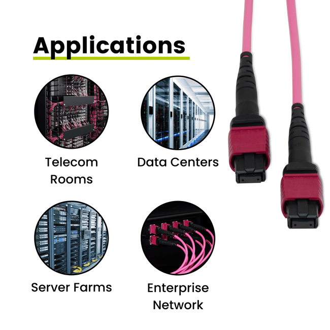 MTP® to MTP® Female OM4 12 Fiber Type B | MM OFNP
