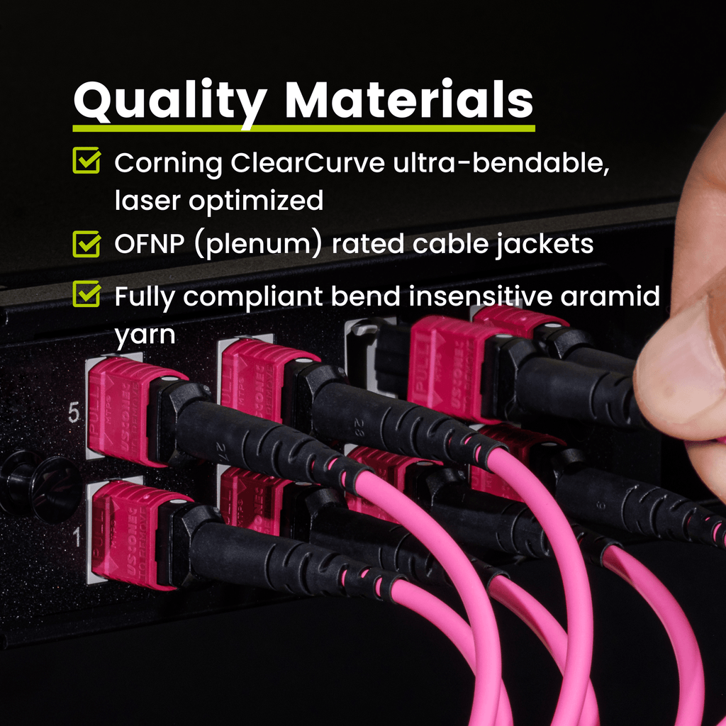 MTP® to MTP® Female OM4 12 Fiber Type B | MM OFNP