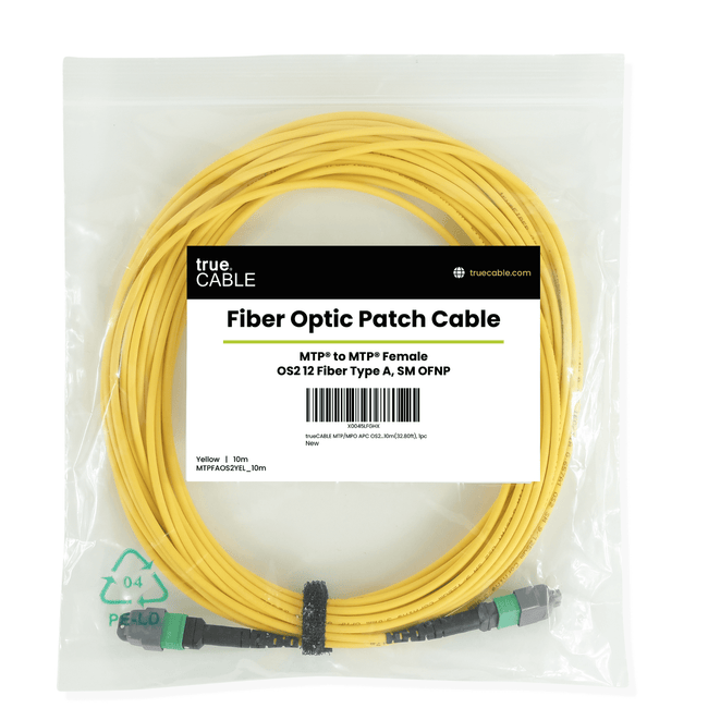 MTP® to MTP® Female OS2 12 Fiber Type A | SM OFNP