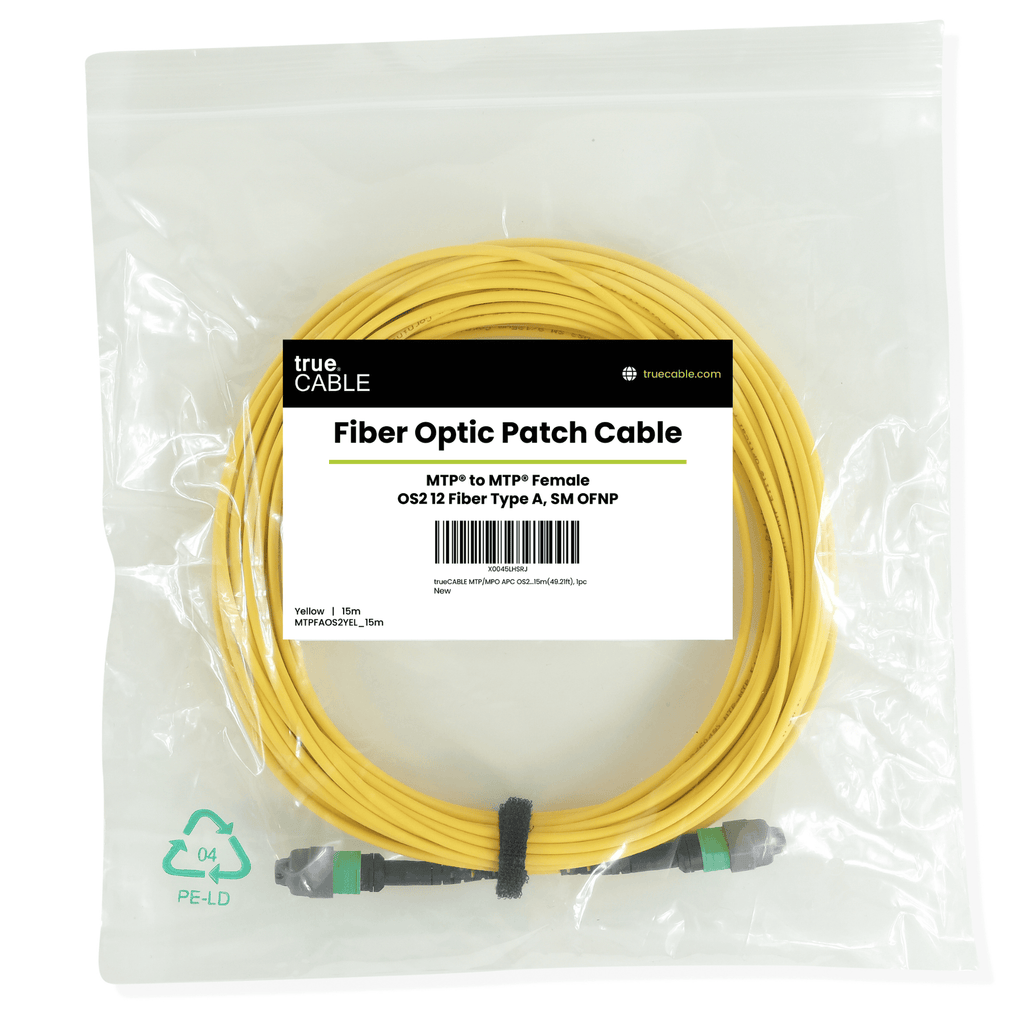 MTP® to MTP® Female OS2 12 Fiber Type A | SM OFNP