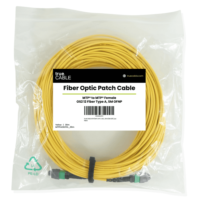MTP® to MTP® Female OS2 12 Fiber Type A | SM OFNP